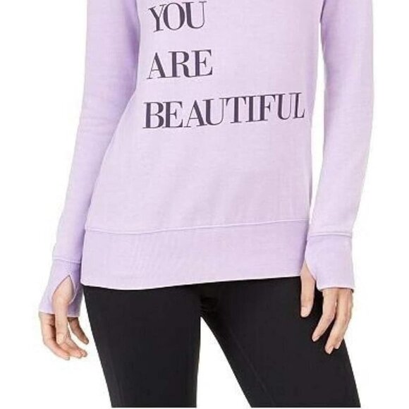 Ideology Women Beautiful Athleisure Activewear Top Cutout Back Purple Size Small - Picture 3 of 4